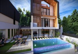 Вилла 4+1 в AMIRAL VILLAS, Тепе, Аланья