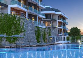 Квартира 1+1 в Trio Hill Residence, Каргыджак, Аланья