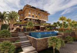 Квартира-дуплекс 3+1 Tsi Hill Suites, Джикджилли, Аланья