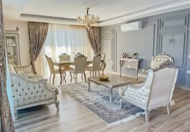 Шикарный Дуплекс 3+1 с новой мебелью и видом на море, Махмутлар, Алания