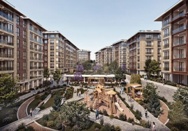 Апартаменты с двумя спальнями в районе Зейтинбурну.