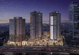 Квартира с двумя спальнями в районе Бейликдюзю.