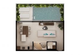 Вилла с бассейном 2 bedroom 2+1 Pandawa Dream, Букит, Бали