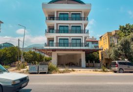 Квартира 2+1 в новом доме с бассейном в Оба, Аланья